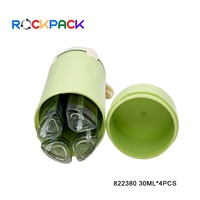 Ensemble de 4 flacons de voyage vides pour cosmétiques, 120 ml, avec pompe, pour lotions et crèmes