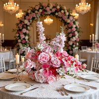 B121 Centre de table floral artificiel en soie multicolore fait main sur mesure pour événements et décorations de mariage