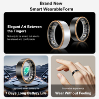 Anneau intelligent élégant en acier inoxydable, moniteur de santé, suivi de la fréquence cardiaque, du taux d'oxygène dans le sang, du sommeil, étanche IP68, télécommande