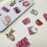 Autocollant personnalisé pour téléphone portable, emblème national, drapeau, souvenir, pendentif, badge, autocollants métalliques uniques pour téléphone