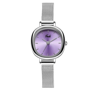 Montre pour femme à bracelet en maille coréenne au design minimaliste, de haute valeur esthétique, étanche, à quartz, compacte et - Product Image 3
