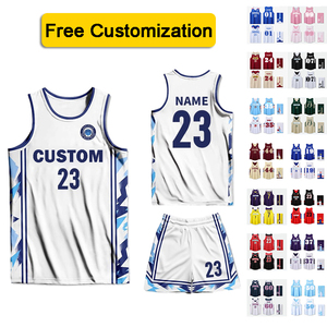 LOGOTIPO personalizado Patrón y números Baloncesto Jersey Transpirable Alta elasticidad Equipo ligero Competición Baloncesto Uniforme Conjunto - Product Image 1