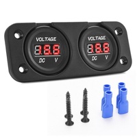 Voltímetro Digital LED Impermeable de Doble Voltaje 12/24V, Monitor de Voltaje con Pantalla