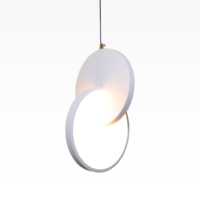 Suspension LED Moderne Simple et Luxueuse en Fer Forgé Noir et Blanc, Hauteur Réglable, Acrylique, Lumière Blanche Chaude 3000K pour Restaurant, Bar, Salon