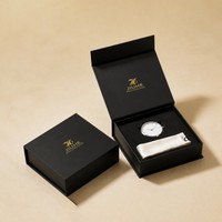 Boîte personnalisée en forme de livre, carrée, noire mate, qualité supérieure, avec doublure floquée pour boucles d'oreilles, emballage rigide, taille personnalisée