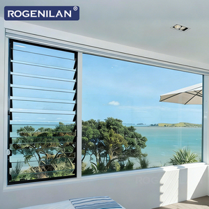 ROGENILAN Fenêtre à persiennes en aluminium et verre, étanche, personnalisable, avec double vitrage Low-E réglable pour fenêtres - Product Image 4