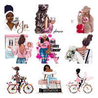 Transferencias de serigrafía personalizadas con motivos de reinas para camisetas, venta al por mayor