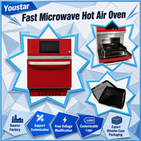 Four à pâtisserie combiné micro-ondes et convection 2-en-1, four à air chaud haute vitesse, pour cuire, décongeler, réchauffer le pain et la pâtisserie, gain de place, usage commercial
