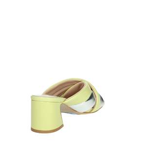 รองเท้าส้นตึกแบบสวมสำหรับผู้หญิง Liu Jo สีเหลือง สายรัดสีเงิน - Product Image 3