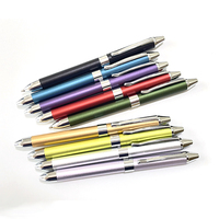 Stylo promotionnel multifonctionnel en métal JR Gift Pen NM-100 3-en-1 avec interrupteur rotatif, stylo à bille 2 couleurs et crayon mécanique 1,0 mm