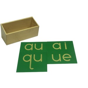 สื่อการสอน<span class=keywords><strong>ภาษา</strong></span>แบบมอนเตสซอรี่สำหรับเด็กก่อนวัยเรียน ตัวอักษรพิมพ์เล็กแบบกระดาษทรายสองชั้น ของเล่นมอนเตสซอรี่ - Product Image 2