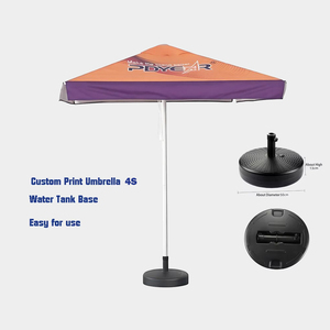 Parasol publicitaire personnalisé pour plage, café, marché, 2x2m, structure en aluminium robuste, tissu Oxford 500D, parasol promotionnel extérieur - Product Image 4