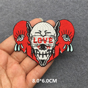 UN ENSEMBLE 50PCS Punk Broderie Patches sur Vêtements DIY <span class=keywords><strong>Fer</strong></span> Patches pour Vêtements Appliques Veste Jeans Autocollants - Product Image 5