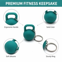 Mini Kettlebell Porte-clés en Silicone Doux au Toucher, Souvenir pour Amateurs de Fitness et Musculation, Accessoire de Sac Multicolore