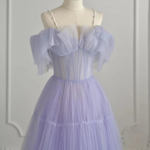 Sling gasa encaje una línea tul púrpura vestido de baile Sexy <span class=keywords><strong>boda</strong></span> aniversario <span class=keywords><strong>vestidos</strong></span> vestido para <span class=keywords><strong>boda</strong></span> <span class=keywords><strong>Playa</strong></span> Mujeres <span class=keywords><strong>2022</strong></span> - Product Image 3