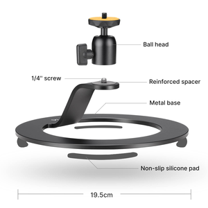 Support de projecteur universel avec tête sphérique pivotante, fixation mobile sur table, amovible, réglable, métal + bois, charge maximale 8 kg - Product Image 2