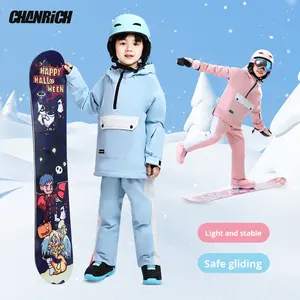 Tabla de esquí de invierno para niños, botas de estilo libre de montaña, tabla fija, equipo de esquí con núcleo de madera de álamo duradero - Product Image 6