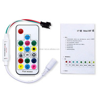 Vonew Star 2048 Pixels Max Controlled SP104E Télécommande RF 17 touches sans fil Mini gradateurs Contrôleur de lumière à bande de pixels DC RGBIC LED