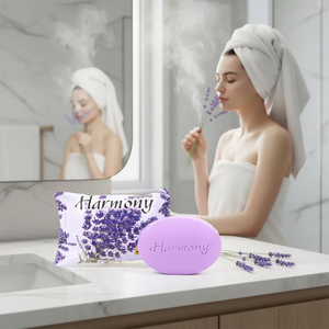 Jabón Corporal Aromático en Barra de 75g 100g 125g, Marca Privada, Color <span class=keywords><strong>Verde</strong></span>, Morado y Rosa, Forma Ovalada - Product Image 4