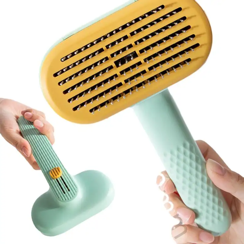 Brosse de toilettage pour animaux de compagnie en gros d'usine peigne brosse en plastique et en caoutchouc pour l'épilation et le dissolvant de perte