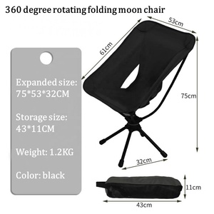 Chaise de camping pliable et légère pour les voyages en plein air - Product Image 4