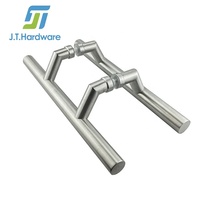 Acero inoxidable 304 DPH 206 Circular Back to Back Escalera Tipo H Offset Tirador tubular
