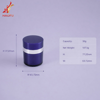 Nouveauté : Pot en plastique bleu de 15g, 30g, 50g avec tête de pompe à pression pour gel à ongles, crème pour animaux de compagnie, crème pour le visage, cosmétiques, soins de la peau