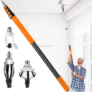 Cambiador <span class=keywords><strong>de</strong></span> bombilla Qingle <span class=keywords><strong>de</strong></span> 20 pies con selector <span class=keywords><strong>de</strong></span> bombilla <span class=keywords><strong>de</strong></span> poste <span class=keywords><strong>de</strong></span> aluminio telescópico <span class=keywords><strong>de</strong></span> 5 extensiones para pinza <span class=keywords><strong>de</strong></span> bombilla acolchada <span class=keywords><strong>de</strong></span> techo alto - Product Image 3