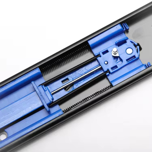 Glissières de <span class=keywords><strong>tiroir</strong></span> télescopiques à roulement à billes, à fermeture amortie et à extension totale de 45 mm pour quincaillerie de table - Product Image 5