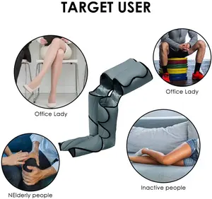 LUYAO 670D riscaldamento delle gambe a compressione digitale e compressione della pressione dell'aria circolati massaggiatore shiatsu per gambe a piede intero