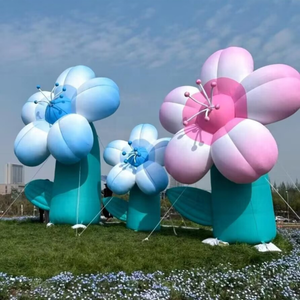 Activités de plein air printanières : Fleurs gonflables bleues et roses pour la <span class=keywords><strong>d</strong></span>écoration et les séances <span class=keywords><strong>photo</strong></span>. - Product Image 2