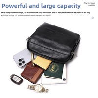 Sac bandoulière/banane sophistiqué pour homme en cuir véritable, pochette compacte pour téléphone en cuir de vachette tanné végétal de style japonais, sacoche frontale