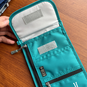 RFID Anti-hırsızlık Vintage Düz Renk Polyester Crossbody Çanta Su Geçirmez Taşınabilir Cüzdan Pasaport Uçak Bileti Tutucu Cep Telefonu - Product Image 6