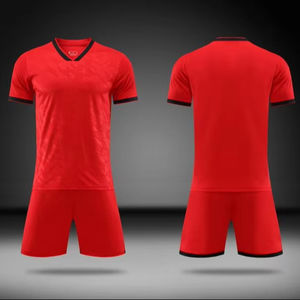 개인화 된 사용자 정의 축구 세트 축구 세트 남성용 경쟁 훈련 유니폼 스포츠 용 반팔 축구 저지 - Product Image 2