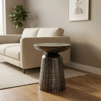 Table basse moderne en fer, table d'appoint ronde en métal, table d'appoint faite à la main, table d'appoint pour salon, meubles décoratifs