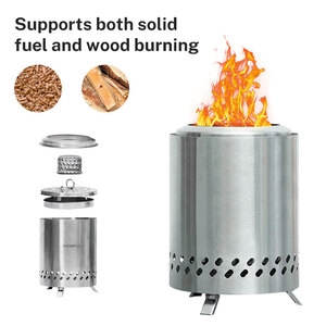 HOMFUL Outdoor Folding Fogão Portátil Mesa Portátil <span class=keywords><strong>Fire</strong></span> <span class=keywords><strong>Pit</strong></span> Outdoor Camping Wood Fogão - Product Image 2