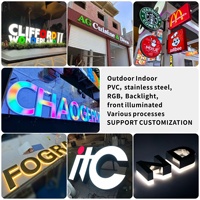 RGB colorido Super palabra Led letras retroiluminadas al aire libre grande 3D retroiluminado signo programable Led signo personalizado Led signo