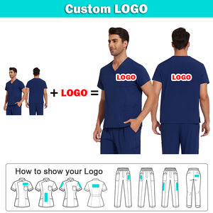 Ensemble de blouses médicales légères, respirantes et douces, personnalisables avec logo, vente en gros, pour femmes et hommes, uniformes d'hôpital - Product Image 2