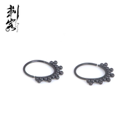 Bague créole segmentée articulée en acier inoxydable 316L plaqué or pour enfants, tendance, pour mariage et fiançailles, avec plusieurs billes