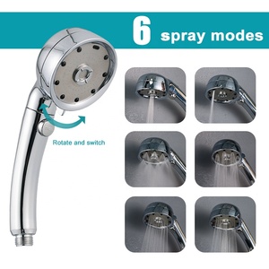Pommeau <span class=keywords><strong>de</strong></span> <span class=keywords><strong>Douche</strong></span> Micro-bulles Haute Efficacité à 6 Niveaux pour Nettoyage en Profondeur et Soin <span class=keywords><strong>de</strong></span> la Peau, <span class=keywords><strong>Plaque</strong></span> Frontale en Acier - Product Image 5