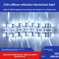 Module LED 100 blocs 220V pour boîte à lumière de plafond à réflexion diffuse, film doux, 4W, 3000K-10000K, angle de vision 178°, 90°