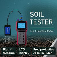 Testeur d'humidité du sol portable, multi-paramètres, écran LCD rétroéclairé, surveillance de la NPK, du pH, de l'EC, de la salinité, enregistrement des données, agriculture