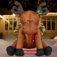 Décoration gonflable en forme de mouflon brun, logo, imperméable, coupe-vent, stable, durable, écologique, pour les vacances en plein air