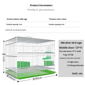 Gabbia per Uccelli Pieghevole in Filo di Ferro Elettroplaccato, Ecologica, per Allevamento di Piccioni, Parrocchetti, Calopsittici e Caturri - Product Image 3