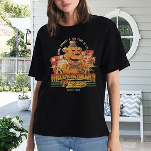 Áo thun nữ phong cách giản dị với tay áo ngắn, có hoa văn đơn giản cho mùa hè - Product Image 2