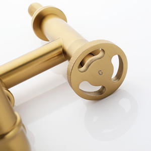 <span class=keywords><strong>Rubinetti</strong></span> lavello <span class=keywords><strong>2</strong></span> fori doppio manico moderno miscelatore <span class=keywords><strong>lavabo</strong></span> in oro cromato - Product Image 3