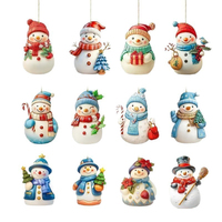 Lot de jouets en peluche bon marché pour Noël : Bonnets de neige, jouets en peluche de dessin animé de 4 pouces, jouets pour machine à griffes, cadeaux pour sacs de fête pour enfants