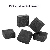 Effaceur de raquette de pickleball noir premium, nettoyeur de pagaie format poche, accessoire portable pour enlever les marques de balles, idéal pour l'entraînement au pickleball