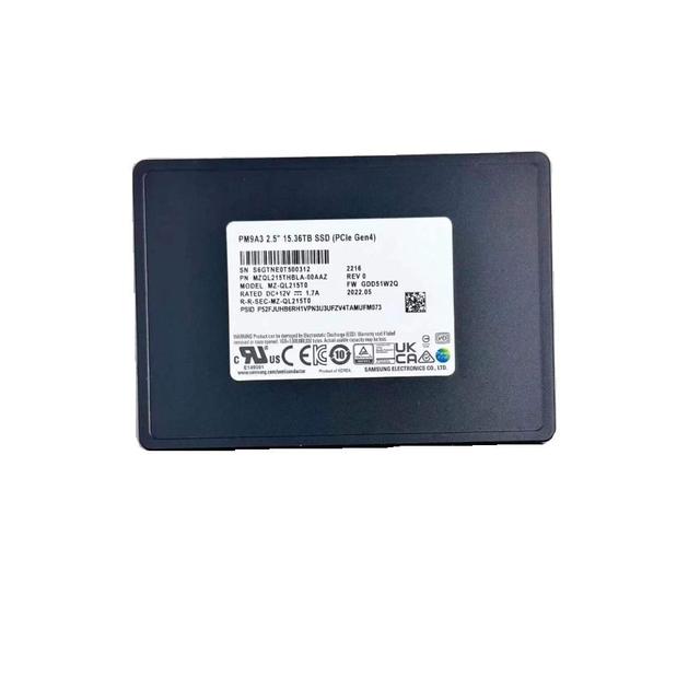 Original PM9A3 15.36TB U.2 NVMe PCIe Gen4 Internal SSD MZ-QL215T0 2.5Inch Enterprise Server Data Center Storage