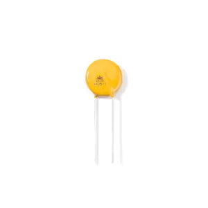 China Resistor Supplier Yellow Epoxy 14mm Diameter MOV 14D511 MOV Blocks Metal Zinc Oxide Varistor